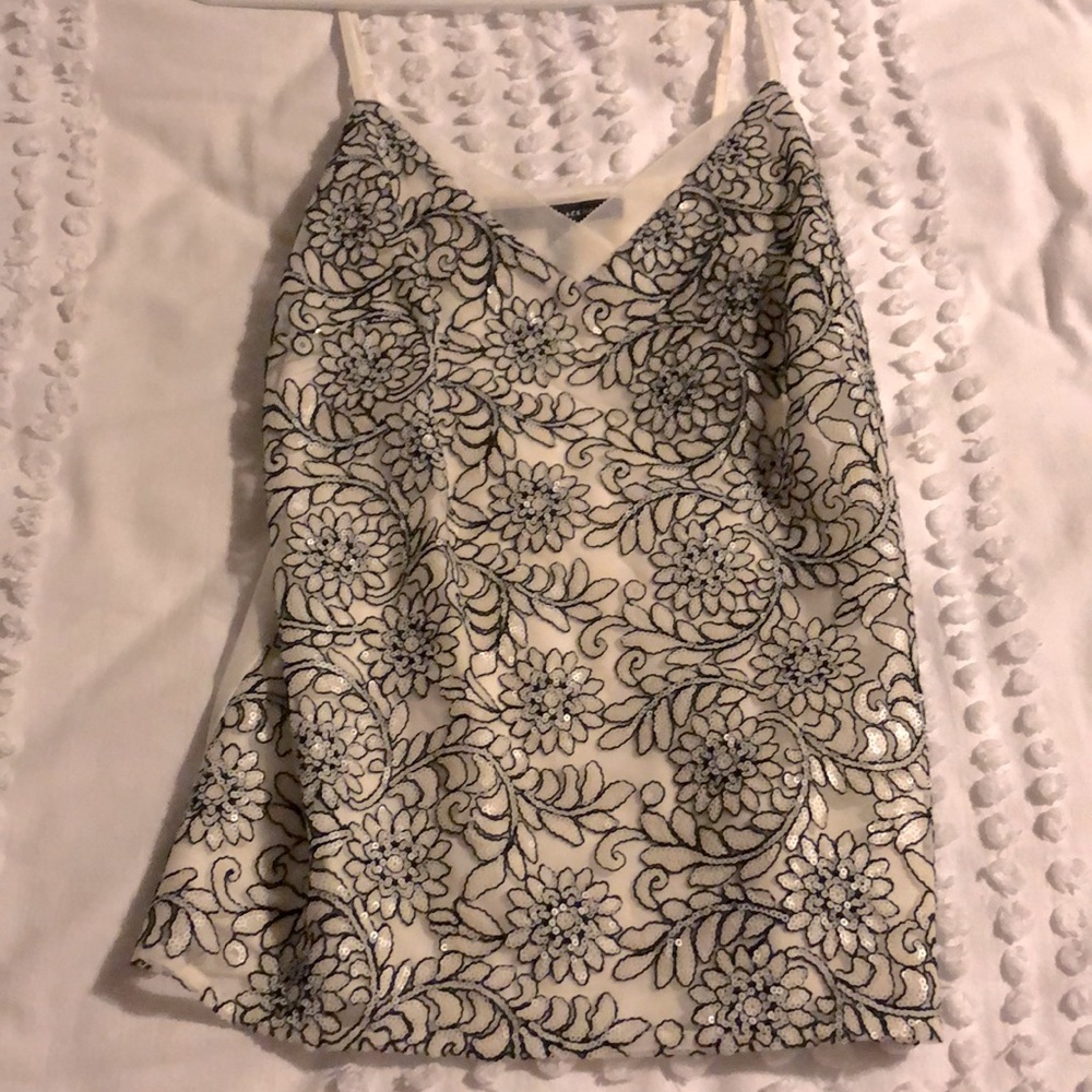 NWOT White House Black Market Sequin Top